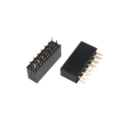 China Double Row PCB Right Angle High Temperature Restiance Female Header Connector for sale