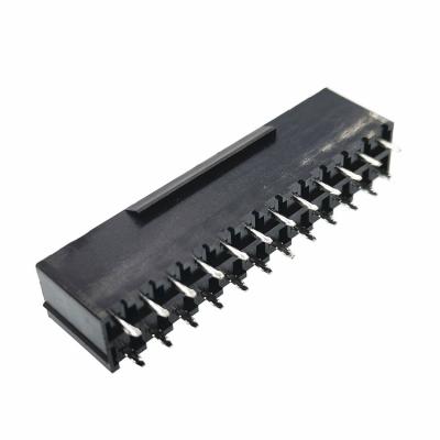 China PCB ATX 24 Pin Connector Pitch 180 Pin 4.2mm Pin ATX 2*12 24 Pin ATX Female Connector Power Supply for sale