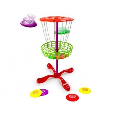 China Beach Kids Mini Golf Basket Goal With 8PCS Frisbee for sale