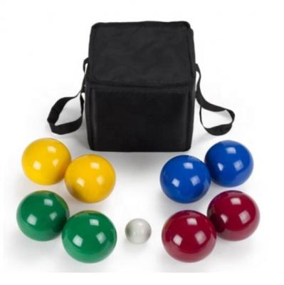 China Sports Toy Bocce Ball Set with 8 Premium Resin Bocce Balls, Pallino, Carry Bag and Measuring Rope for sale