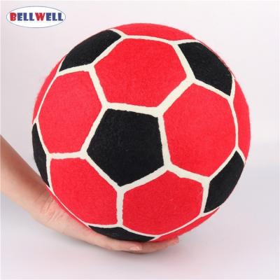 China Advertising Promotional Custom Logo Wholesale 5 Inch Black Color Purple Pink Orange Shine Soft Touch Big Jumbo Grass Tennis Ball for sale