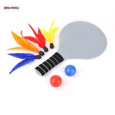 China Bellwell Factory Manufacturer Sport Training Set Natural Beach Paddle Ball for sale