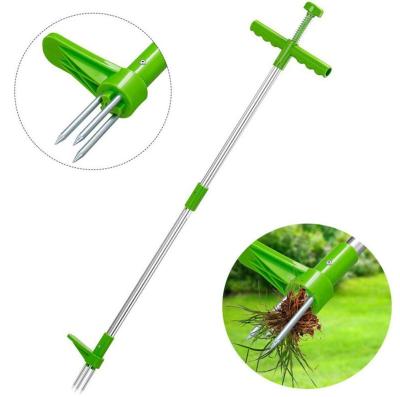 China PP ABS Iron Aluminum Manufacturers Sell Stand Outdoor Portable Dismountable Vertical Aluminum Tube Lawn Garden Manual Weeding Remover for sale