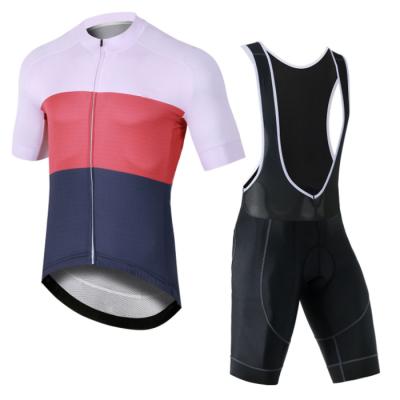 China Breathable Custom Logo Moisture Sublimation Printing Road Bike Team Wear Singlet Bib Wicking Shorts 2 Piece Men Cycling Suit for sale