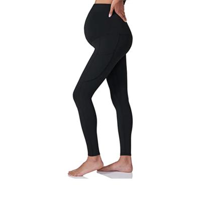 China High Waisted Gaiters Pregnancy Wear Yoga Clothing Maternity Pants Compression Breathable Maternity Maternity Gaiters for sale