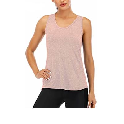 China Breathable Quick Dry Moisture Tanks Sleeveless Back Mesh Upper Wicking Running Tops For Women for sale