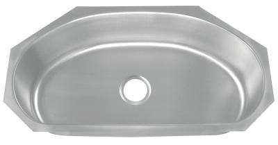 China 10 Inch Single Bowl Kitchen Sink Undermount Installation 16G Thickness / Round Stainless Steel Kitchen  Sink for sale