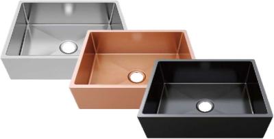 China Rectangle Bathroom Sink Brushed Surface Treatment With Single Hole / Single Stainless Steel Kitchen S for sale