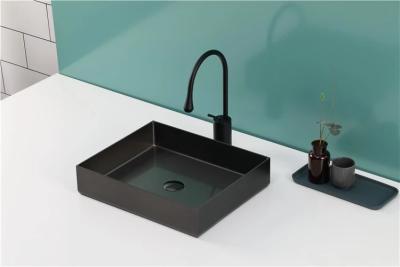 Chine Lavabo fait main nano monté supérieur de main de tablier de Pvd d'évier de salle de bains de cuisine à vendre