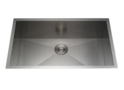 China 32 Inch Above Counter Undermount Stainless Steel Kitchen Sink SUS 304 R15 Corner / Offset Stainless Steel Kitchen Sink for sale