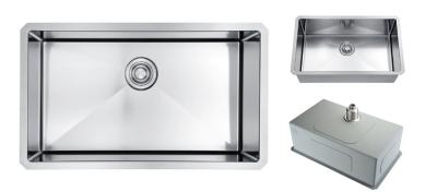 China PVD Nano Undermount Stainless Steel Kitchen Sink External Size 30