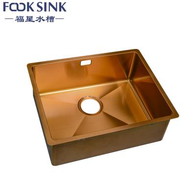 Chine Évier 457mm*381*254mm d'acier inoxydable de Rose Gold SUS304 PVD à vendre