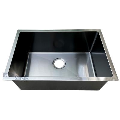 Chine Évier de PVD Matt Black Stainless Steel Kitchen outre de trou de drain réglé pour le décor à la maison à vendre