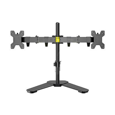 China Dual Adjustable Monitor Steel Arm Monitor Stand Ergonomics Design Size for sale