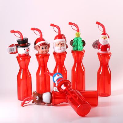 China Viable Christmas Reindeer Snowman Gifts Mugs Drinking Tumbler With Straws for sale