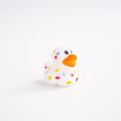 China Toy Factory Direct Sales Floating Swimming Cognitive Small Duck Baby Bath Shower Squeaky Rubber Toy for sale