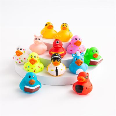 China Cognitive Floating Swimming Toy Popular Design Cute Soft Floating Duck Bath Toy For Bathing for sale