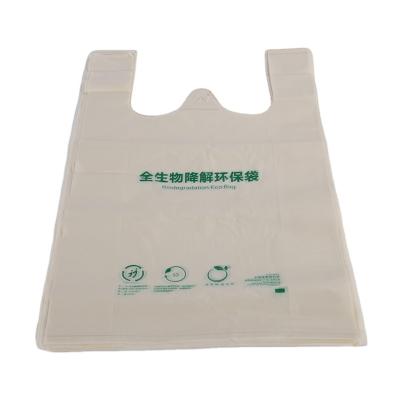 China Eco Friendly Food Bags Disposable Handled Food Packaging T-shirt Quick Bags for sale