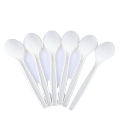 China Customized PLA Compostable Catering Spoon Disposable Edible Spoon Customized for sale