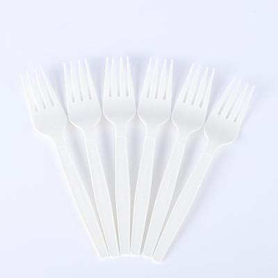 China Biodegradable Disposable Fork Customized Wholesale Biodegradable Eco Friendly Disposable Pla Food Grade Fork for sale