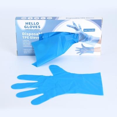 China Food Grade Disposable Strip Gloves Plastic Hand Glove Cheap Powder Free Cleaning Gloves for sale