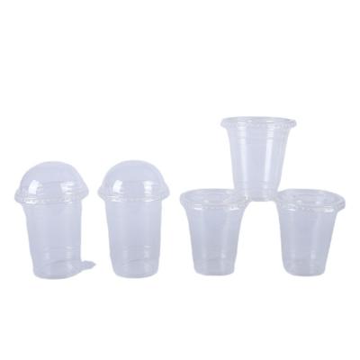 China Green Portable Viable Cold Single Wall Disposable Smoothie Plastic Cup To Take Away for sale