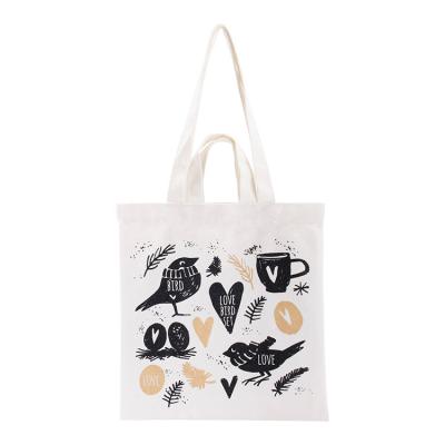 China 12OZ Cotton Canvas Tote Bag Custom Printing Eco Friendly 100% Natural Cotton Tote Bag Hot Selling Bag With Small Pocket Inside The Bag for sale