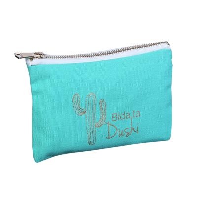 China Fashion Zipper Lock Cotton Make Up Bag Mini Cosmetic Bag Purse Gift Bag School Pencil Cases Custom Made for sale