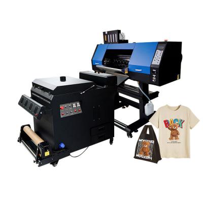 China Garment Shops 2 Print Head I3200 4720 Industrial DTF Printer 60cm Film For T Shirts Clothes Printing Machine With Shaking Powder Machine for sale