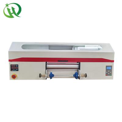 China Garment Shops Small PET Film Transfer Printing Machine Foil UV Gold Film Laminating 2 in 1 A2 Gold Sticker DTF UV Printer for sale