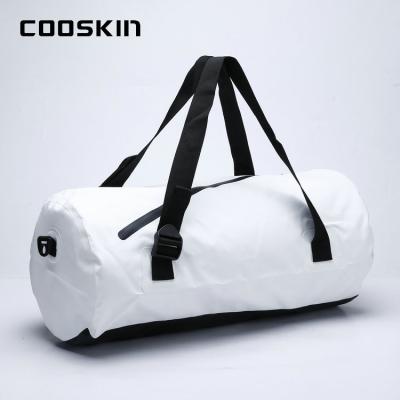 China Fashion 500D PVC Tarpaulin 0.5mm PVC 0.5mm Protected Gym Sports Foldable Custom Travel Bag Waterproof Duffel Bag for sale