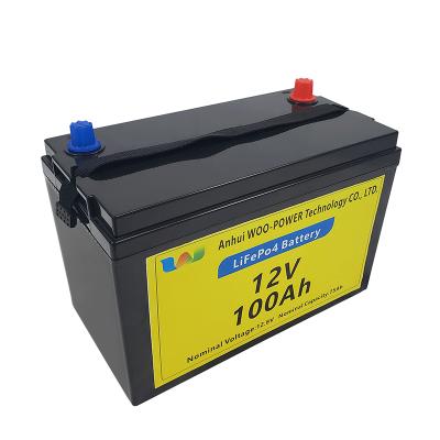 China Machine- Lifepo4 solar battery 12v 12.8v 100ah lithium ion battery supplier lithium batteries for RV/Marine/Solar /Golf cart/UPS/Camping for sale