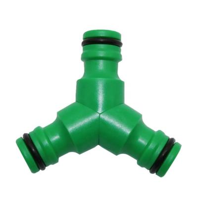 China Water 3-Way Three Way Y-Pipe Connector Hose Quick Coupling for sale