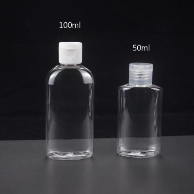 China Travel Dispenser 50ml 100ml 120ml 200ml Household Plastic Round Clear Products Pet Cosmetic Pump Bottle for sale