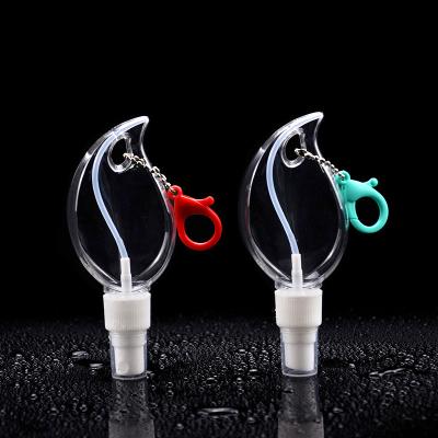 China Household Products 60ml 50ml Colored Clean Unique Hand Sanitizer Shape Travel Foil Empty Spray Bottle With Key Chain for sale