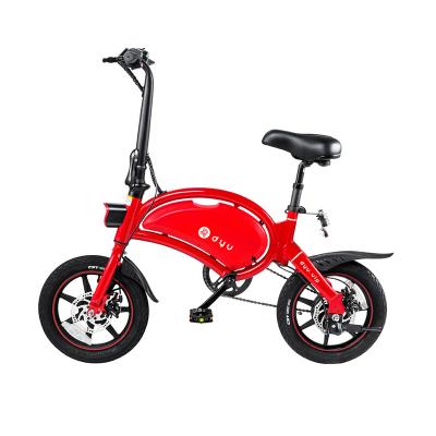 China Standard Type CAMORO DYU D3+ EU US STOCK Smart Electric Bike 14 Inch 250W 10Ah City E-Bike Folding E Bicycle with Pedals APP Control for sale