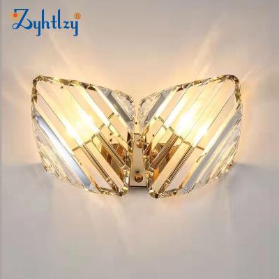 China Lighting Functions Best Selling Modern Ware Wall Lamp Decorative Luxury Crystal Gold Near Sconce Light For Bedroom Living Room Bathroom Hotel for sale