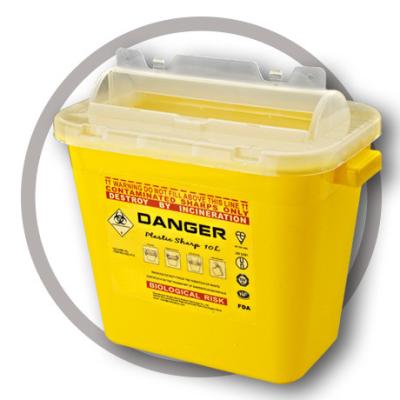 China 10 Litre Sharps disposal container, Sliding Lid, Red,Sharps Container  | WinnerCare for sale