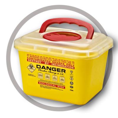 China 5 Litre Sharps disposal container, Sliding Lid, Red,Sharps Container  | WinnerCare for sale