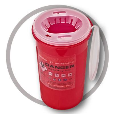 China 3 Litre Sharps disposal container, Sliding Lid, Red,Sharps Container  | WinnerCare for sale