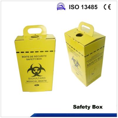 China 5L Safety box, Disposable Medical Cardboard Safety Box, Safety Box For Syringe,Needles and sharps, 5 Liters for sale