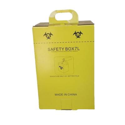 China 7L Safety box, Disposable Medical Cardboard Safety Box, Safety Box For Syringe,Needles and sharps, 7 Liters for sale