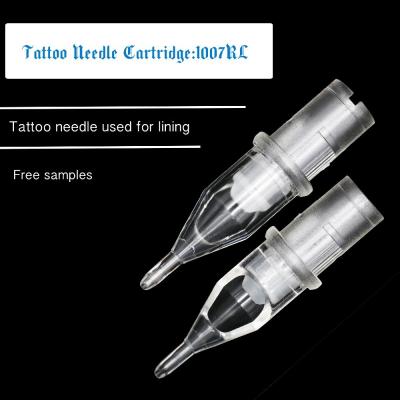 China Tattoo Needle Cartridge, Free sample, Ethylene oxide sterilization tattoo needle 1007RL, 7RL disposable needle for sale