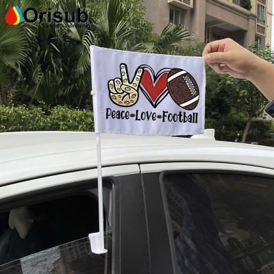 China Sports and Games Polyester Car Flag Sublimation Printable White Single Double Sided Wholesale for sale