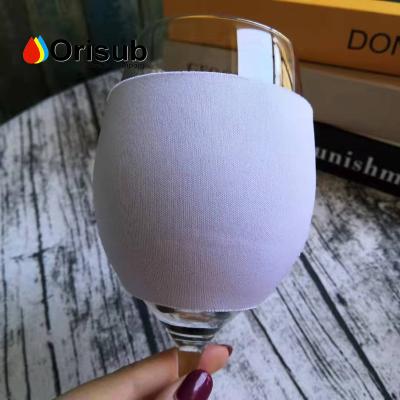 China Stocked Sublimation Neoprene Wine Glass Sleeve With Custom Logo for sale