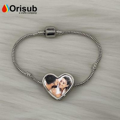 China Blank For Sublimation Personalized Blank Sublimation Heart Wristband For Heat Transfer for sale