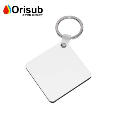 China Blank for wood sublimation MDF double sided empty square keychains sublimation for wholesale for sale