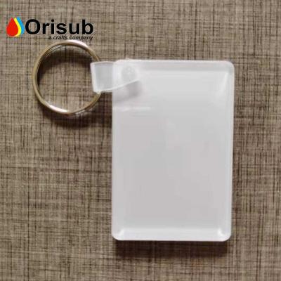 China Blank For ORISUB Sublimation Rectangle Blank Acrylic Sublimation Key Chain For Heat Transfer for sale