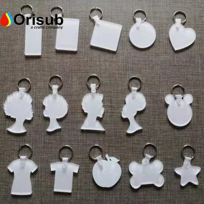 China Blank For Sublimation Custom Wholesale Blank Single Sided Printing Acrylic Key Chain for sale