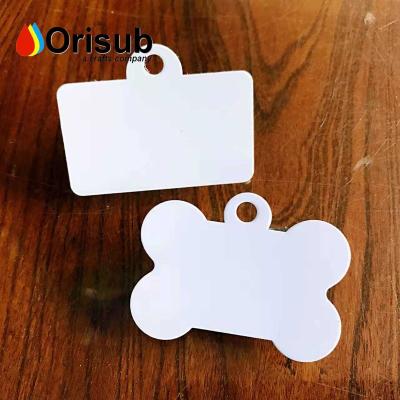 China Blank For Sublimation Bone Shape Sublimation Metal Dog Tags Blank For Heat Transfer for sale